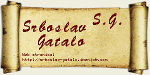Srboslav Gatalo vizit kartica